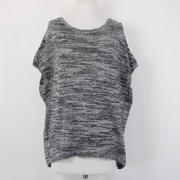 Pure Jill Top $79 Sz S Black White Hi Lo Linen Cotton Top - Picture 2 of 16